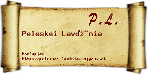 Peleskei Lavínia névjegykártya
